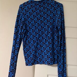 Urban Outfitters Blue and Brown Patterned Sweater